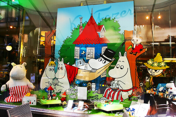 Moomin characters by Tove Jansson on display in Helsinki - image by iOso/shutterstock