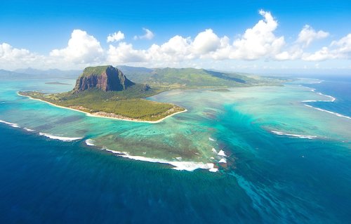 Le Morne Peninsula in Mauritius
