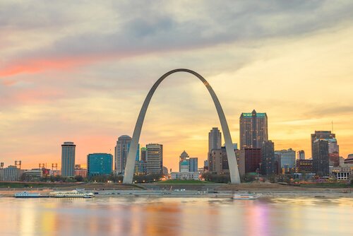 St Louis in twilight - image Shutterstock