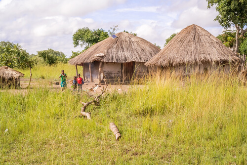Zambia typical huts - mark52/shutterstuck.com