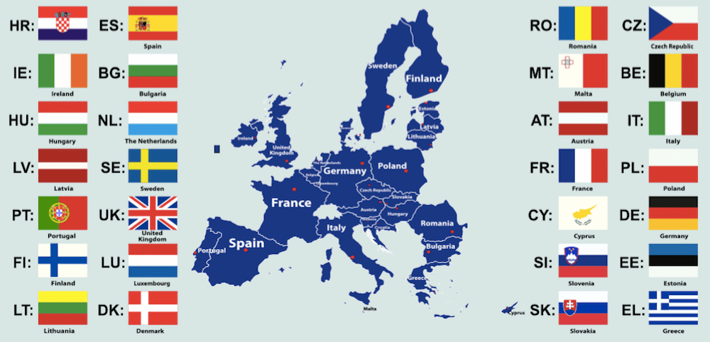 The 28 European Union countries until 2020 - image by TetianaYurchenko/shutterstock.com