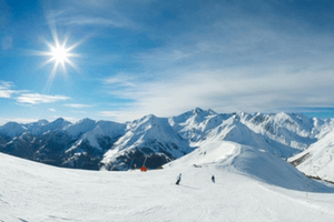 French Alps in sunshine and snow