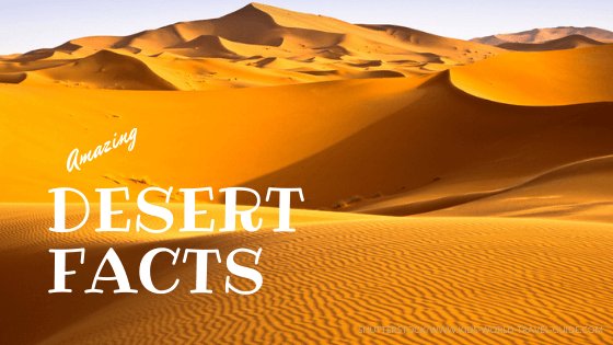 Desert Facts - Kids World Travel Guide